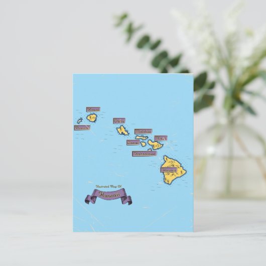 Carte De Voyage Illustrée De Hawaii (Debout devant)