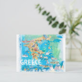 Carte de voyage illustrée de la Grèce avec des mon (Debout devant)