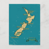 Carte De Voyage Illustrée De La Nouvelle-Zélande (Devant)