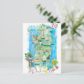 Carte de voyage illustrée de la Sardaigne (Debout devant)