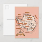 Carte de voyage illustrée de l'Antarctique (Devant / Derrière)