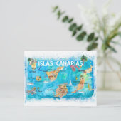 Carte de voyage illustrée des îles Canaries (Debout devant)
