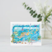 Carte de voyage illustrée des îles Vierges britann (Debout devant)