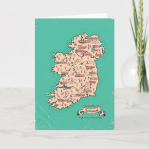 Carte de voyage illustrée d'Irlande