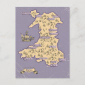 Carte de Voyage illustrée du Pays de Galles (Devant)