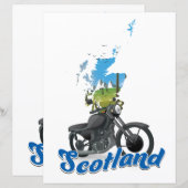 carte de voyage moto Écosse poseur (Devant / Derrière)