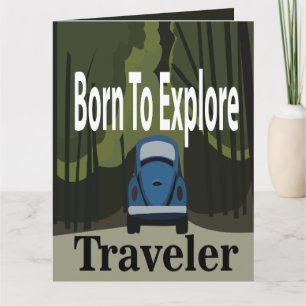 Carte de voyage pour road trip Née pour explorer