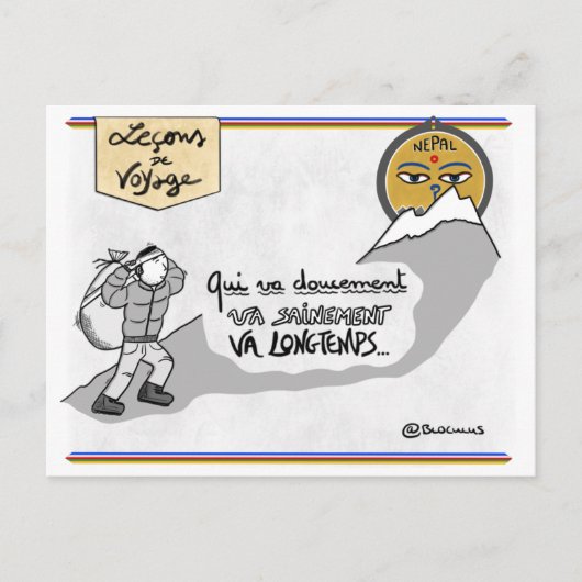 Carte de voyage : Ralentissez, soufflez ! (Devant)