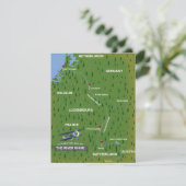 Carte de voyage rétro du Rhin. (Debout devant)