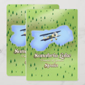 Carte de voyage Sanabria Lake Espagne. (Devant / Derrière)