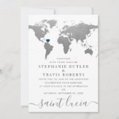 Carte de voyage Silver World pour un mariage de de (Devant)