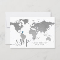 Carte de voyage Silver World pour un mariage de de