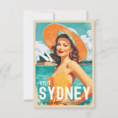 Carte de voyage Sydney Style vintage (Devant)