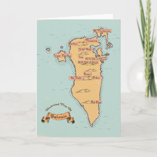 Carte de voyage vintage de Bahreïn