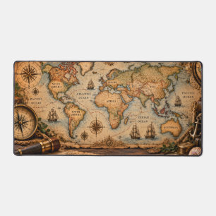 Carte de voyage vintage du monde