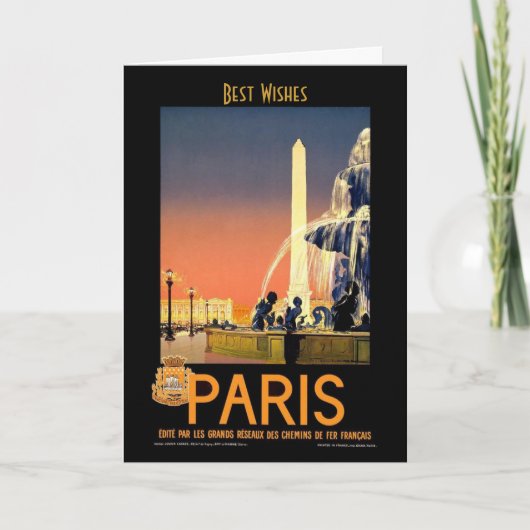 Carte de voyage vintage Paris (Devant)