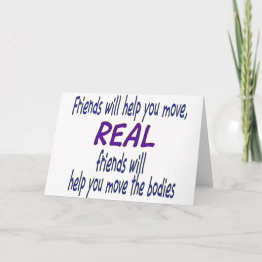 Carte De vrais amis (Devant)