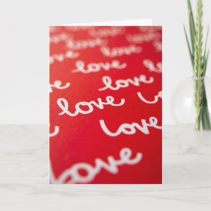 Carte de vue abstraite de l'amour en rouge
