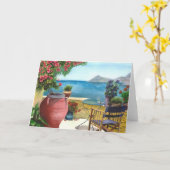 Carte de vue méditerranéenne (Fleur jaune)