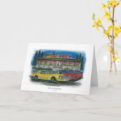Carte de WAGON-RESTAURANT de VOITURE de MUSCLE (Fleur jaune)
