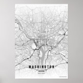 Carte de Washington D.C. Impression d'une affiche (Devant)