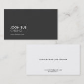 Carte de WebDev (Devant / Derrière)