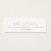 Carte de Wedding shower de la Nuit du Script Gold (Devant)