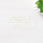Carte de Wedding shower de la Nuit du Script Gold (Bureau)