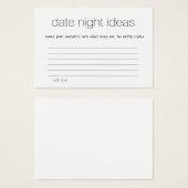 Carte de Wedding shower nuptiale de la date modern (Devant & derrière)