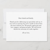 Carte de Weeding moderne simple et élégante (Dos)