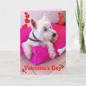Carte de Westie de la Saint-Valentin (Devant)
