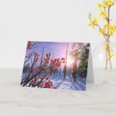 Carte de Winterberry dans la glace (Fleur jaune)