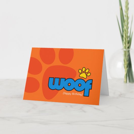 Carte de Woof de joyeux anniversaire (Devant)