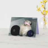 Carte de workin pussie, "il prend le courage de grandir… (Fleur jaune)