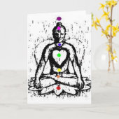 carte de yoga de chakra (Fleur jaune)