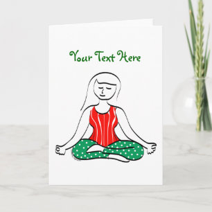 Carte de yoga de Noël