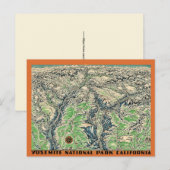 Carte de Yosemite sur carte postale (Devant / Derrière)