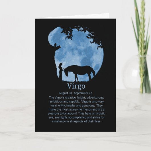 Carte de zodiaque de joyeux anniversaire de Vierge (Devant)