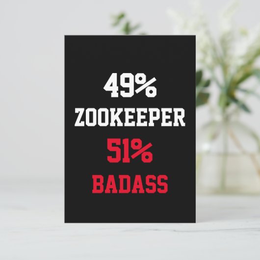 Carte de Zookeeper Badass (Debout devant)