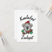 Carte de zoologiste koalafied (Devant/Arrière en situation)