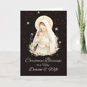 Carte Deacon et les bénédictions de Noël de la femme Mad