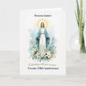 Carte Deacon Ordination Anniversary Marian Blessings (Devant)