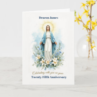 Carte Deacon Ordination Anniversary Marian Blessings