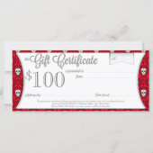 Carte Dead Damask - Certificat cadeau personnalisé (Dos)