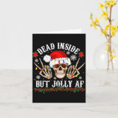 Carte Dead Inside But Jolly Af Funny Christmas Funny Sku (Fleur jaune)