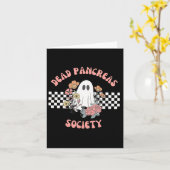 Carte Dead Pancreas Society Funny Ghost Diabetes (Fleur jaune)