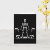Carte Deadlift Skeleton Halloween Gym plaisanteries Weig (Fleur jaune)