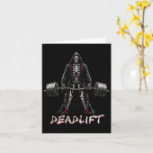 Carte Deadlift Skeleton Halloween Gym plaisanteries Weig (Fleur jaune)