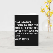 Carte Dear Brother I Tried To Find The Ever But Since Wa (Fleur jaune)