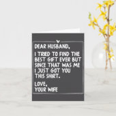 Carte Dear Husband Matching Couples Style For Him And He (Fleur jaune)